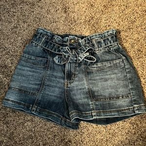 Maurices Paper Bag Waist Denim Shorts